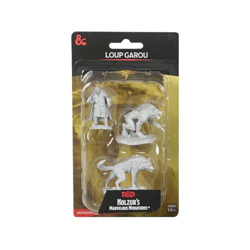 WizKids D&D Nolzur's Marvelous Miniatures: Loup Garou Dungeons and Dragons Unpainted Miniatures, Nicht Definiert von WizKids