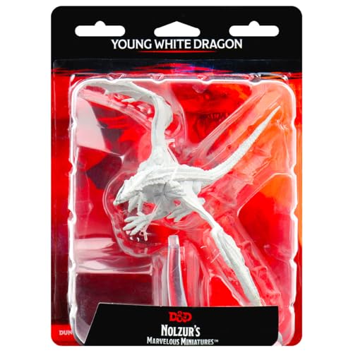 WizKids D&D Nolzur's Marvelous Miniatures - Young White Dragon (6 Units) von WizKids