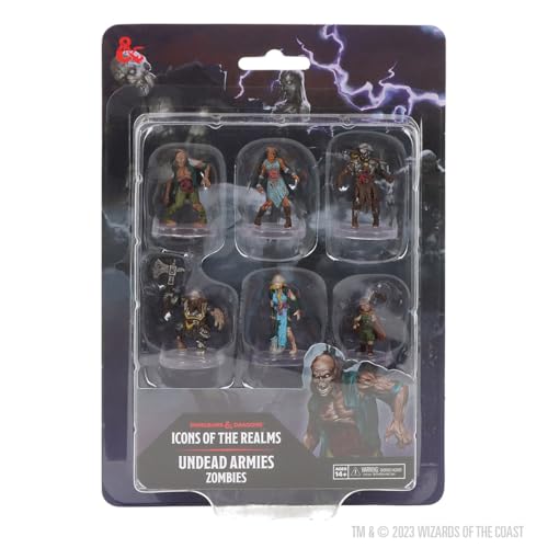 WizKids D&D Icons of The Realms Miniatures Prepainted Undead Armies - Zombies Set von WizKids