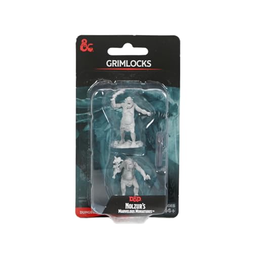 Wizkids Games D&D Nolzur's Marvelous Miniatures: Grimlocks Unpainted Dungeons and Dragons Miniatures von WizKids