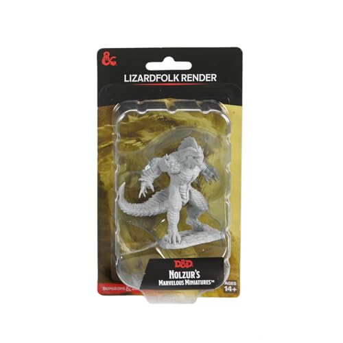 Wizkids Games D&D Nolzur's Marvelous Miniatures: Lizardfolk Render Unpainted Dungeons and Dragons Miniatures von WizKids