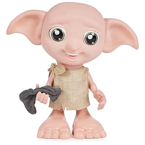 Spin Master 6067280 Wizarding World Harry Potter, interaktive Magical Dobby Elfenpuppe mit Socke, über 30 Geräusche und Sätze, 21,6cm, Spielzeug für Kinder, Black von Wizarding World