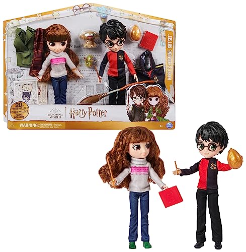 Wizarding World 6067350 Spin Master, 20,3cm große Harry Potter-und Hermine Granger-Puppen und Zubehörteile, Geschenkset mit über 20 Teilen, Spielzeug für Kinder, Mehrfarbig, 1 von Wizarding World