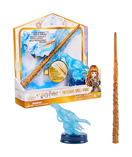 Wizarding World Harry Potter - Interaktiver Zauberstab von Hermine Granger mit Patronus-Figur, Licht- und Geräuscheffekten, Spielzeug für Kinder ab 6 Jahren, Fanartikel von Wizarding World