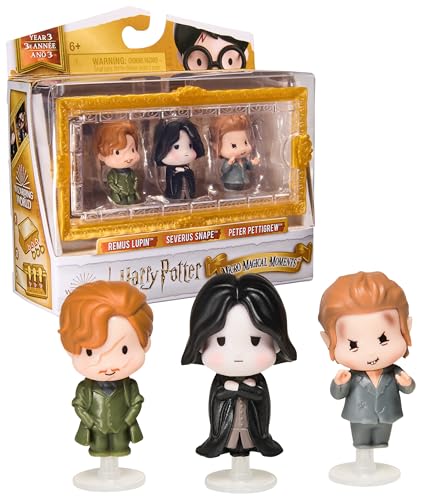 Wizarding World Harry Potter - Micro Magical Moments Sammelfiguren Multipack "Rivalen" mit Remus Lupin, Severus Snape, Peter Pettigrew und Setzkasten, für Kinder ab 6 Jahren, Fanartikel von Wizarding World