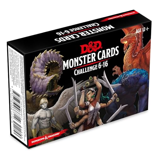 Gale Force Nine GF973924 Dungeons & Dragons: Monster Cards, Challenge 6-16 (74 Cards) von Wizards of the Coast