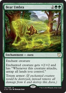 Magic: The Gathering - Bear Umbra - Commander 2018 von Wizards of the Coast