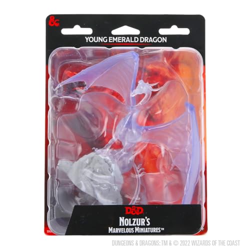 WizKids D&D Nolzur's Marvelous Miniatures: Junger Smaragddrache - Miniaturfigur von WizKids