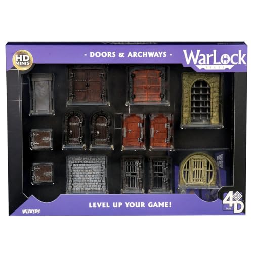 WizKids WZK16503 Warlock Dungeon Tiles: Doors & Archways Zubehör, Türen & Torbögen, One Size von WizKids