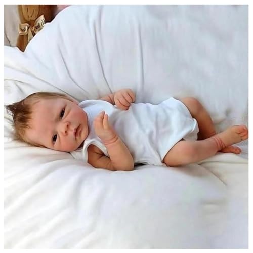 Wizvox 18 Zoll Reborn Doll, Reborn Baby Vollsilikon Lebensecht Junge - Jungen Puppe, Geschenkset FüR Kinder ZHNZ16A1122 von Wizvox