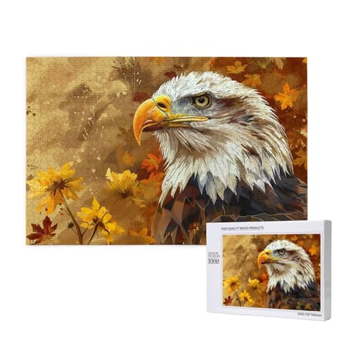 Adler Puzzle 1000 Teile Erwachsene, 5D DIY Blume Puzzle Design für Erwachsene und Kinder ab 5 Jahren, HD Farbe Puzzel mit Geschenkbox Verpackung for Zimmer Deko Wohnzimmer, Geschenke für Frauen -69 von Wjffnzbz