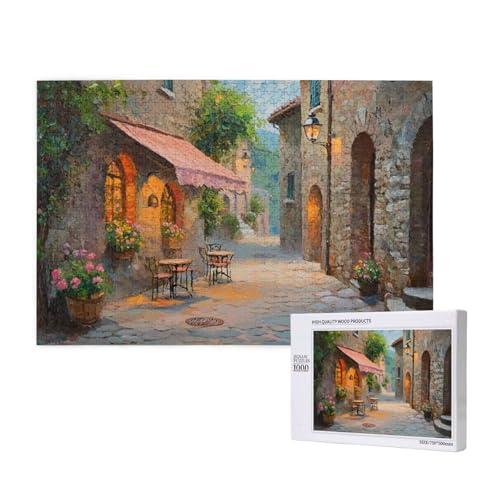 Architektur Puzzle 1000 Teile Erwachsene, Blume Puzzle Design für Erwachsene und Kinder ab 5 Jahren, HD Farbe Puzzel mit Geschenkbox Verpackung for Zimmer Deko Wohnzimmer, Geschenke für Frauen -2499 von Wjffnzbz