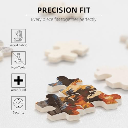 Architektur Puzzle 1000 Teile Erwachsene, DIY Ahornblatt Puzzle Design für Erwachsene und Kinder ab 5 Jahren, Puzzel mit Geschenkbox Verpackung for Zimmer Deko Wohnzimmer, Geschenke für Frauen -6484 von Wjffnzbz