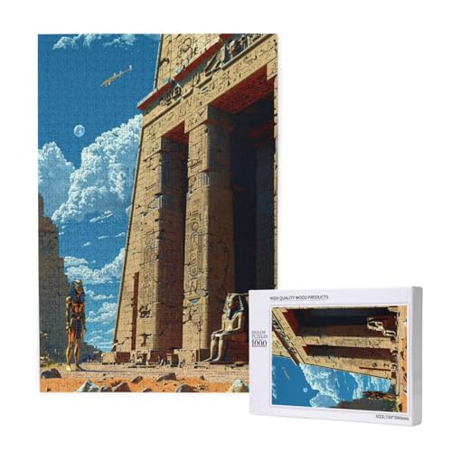 Architektur Puzzle 300 Teile Erwachsene, Ägypten Puzzle Design für Erwachsene und Kinder ab 5 Jahren, HD Farbe Puzzel mit Geschenkbox Verpackung for Zimmer Deko Wohnzimmer, Geschenke für Frauen -7407 von Wjffnzbz