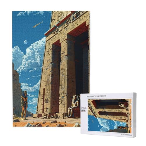 Architektur Puzzle 500 Teile Erwachsene, Ägypten Puzzle Design für Erwachsene und Kinder ab 5 Jahren, HD Farbe Puzzel mit Geschenkbox Verpackung for Zimmer Deko Wohnzimmer, Geschenke für Frauen -7408 von Wjffnzbz