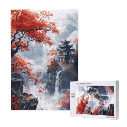 Architektur Puzzle 500 Teile Erwachsene, Fallen Puzzle Design für Erwachsene und Kinder ab 5 Jahren, HD Farbe Puzzel mit Geschenkbox Verpackung for Zimmer Deko Wohnzimmer, Geschenke für Frauen -7423 von Wjffnzbz