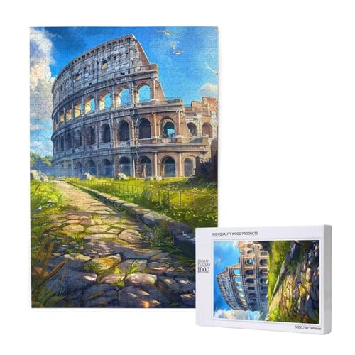 Arena Puzzle 1500 Teile Erwachsene, Architektur Puzzle Design für Erwachsene und Kinder ab 5 Jahren, HD Farbe Puzzel mit Geschenkbox Verpackung for Zimmer Deko Wohnzimmer, Geschenke für Frauen -9145 von Wjffnzbz