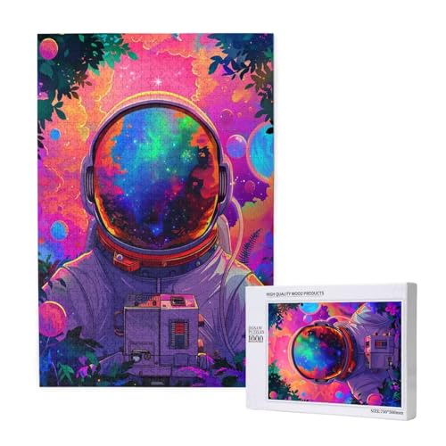 Astronaut Puzzle 500 Teile Erwachsene, Fantasie Puzzle Design für Erwachsene und Kinder ab 5 Jahren, HD Farbe Puzzel mit Geschenkbox Verpackung for Zimmer Deko Wohnzimmer, Geschenke für Frauen -8928 von Wjffnzbz