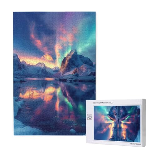 Aurora Puzzle 300 Teile Erwachsene, Schneeberg Puzzle Design für Erwachsene und Kinder ab 5 Jahren, HD Farbe Puzzel mit Geschenkbox Verpackung for Zimmer Deko Wohnzimmer, Geschenke für Frauen -7392 von Wjffnzbz