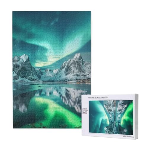 Aurora Puzzle 500 Teile Erwachsene, Schneeberg Puzzle Design für Erwachsene und Kinder ab 5 Jahren, HD Farbe Puzzel mit Geschenkbox Verpackung for Zimmer Deko Wohnzimmer, Geschenke für Frauen -6948 von Wjffnzbz