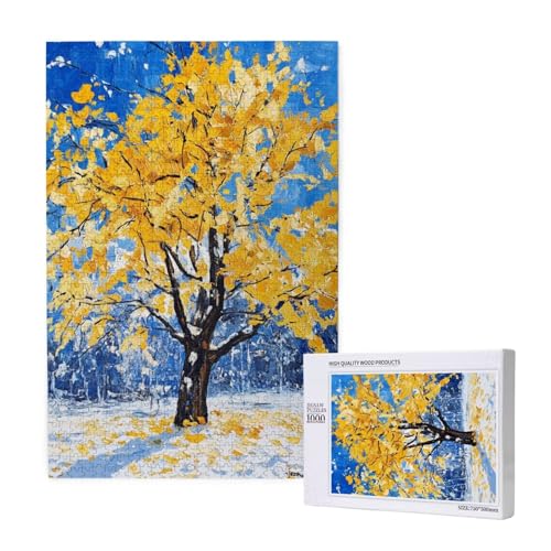 Baum Puzzle 1000 Teile Erwachsene, DIY Kunst Puzzle Design für Erwachsene und Kinder ab 5 Jahren, HD Farbe Puzzel mit Geschenkbox Verpackung for Wand Zimmer Deko Wohnzimmer, Geschenke für Frauen -6884 von Wjffnzbz