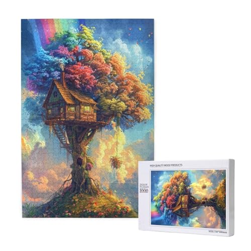 Baum Puzzle 300 Teile Erwachsene, DIY Farbe Puzzle Design für Erwachsene und Kinder ab 5 Jahren, HD Farbe Puzzel mit Geschenkbox Verpackung for Wand Zimmer Deko Wohnzimmer, Geschenke für Frauen -9437 von Wjffnzbz