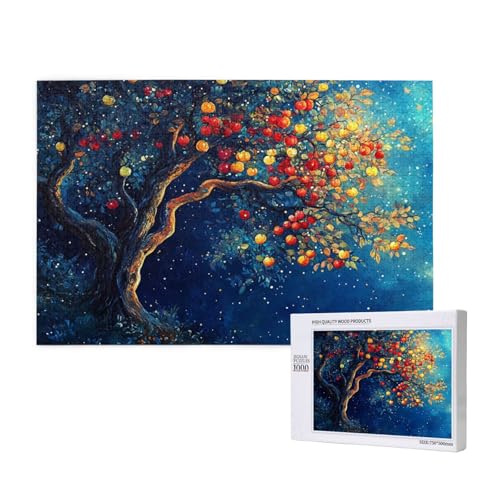 Baum Puzzle 300 Teile Erwachsene, DIY Kunst Puzzle Design für Erwachsene und Kinder ab 5 Jahren, HD Farbe Puzzel mit Geschenkbox Verpackung for Wand Zimmer Deko Wohnzimmer, Geschenke für Frauen -2422 von Wjffnzbz