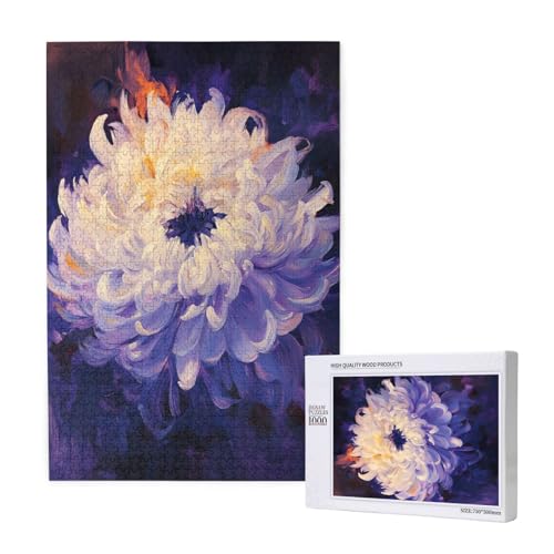 Blume Puzzle 1000 Teile Erwachsene, 5D DIY Kunst Puzzle Design für Erwachsene und Kinder ab 5 Jahren, HD Farbe Puzzel mit Geschenkbox Verpackung for Zimmer Deko Wohnzimmer, Geschenke für Frauen -5029 von Wjffnzbz