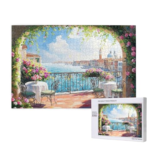 Blume Puzzle 1000 Teile Erwachsene, Landschaft Puzzle Design für Erwachsene und Kinder ab 5 Jahren, HD Farbe Puzzel mit Geschenkbox Verpackung for Zimmer Deko Wohnzimmer, Geschenke für Frauen -3909 von Wjffnzbz