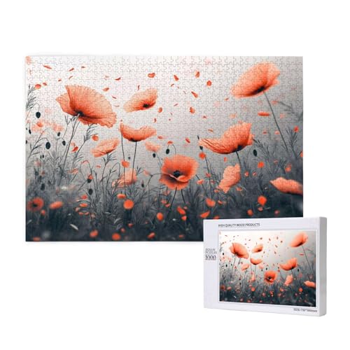 Blume Puzzle 1500 Teile Erwachsene, 5D DIY Kunst Puzzle Design für Erwachsene und Kinder ab 5 Jahren, HD Farbe Puzzel mit Geschenkbox Verpackung for Zimmer Deko Wohnzimmer, Geschenke für Frauen -2375 von Wjffnzbz