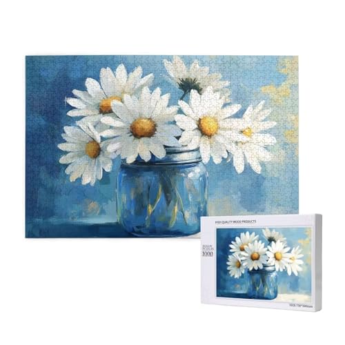 Blume Puzzle 1500 Teile Erwachsene, 5D DIY Kunst Puzzle Design für Erwachsene und Kinder ab 5 Jahren, HD Farbe Puzzel mit Geschenkbox Verpackung for Zimmer Deko Wohnzimmer, Geschenke für Frauen -2030 von Wjffnzbz