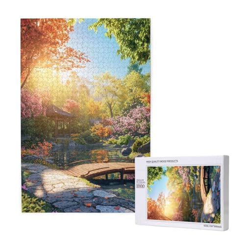 Blume Puzzle 1500 Teile Erwachsene, Sonnenuntergang Puzzle Design für Erwachsene und Kinder ab 5 Jahren, Farbe Puzzel mit Geschenkbox Verpackung for Zimmer Deko Wohnzimmer, Geschenke für Frauen -5805 von Wjffnzbz