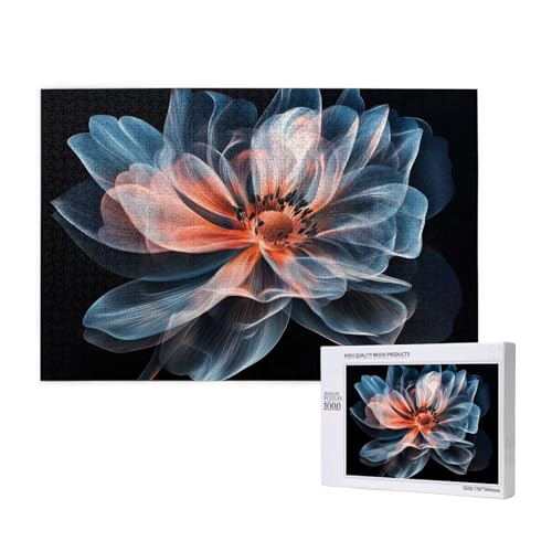 Blume Puzzle 300 Teile Erwachsene, DIY Abstrakt Puzzle Design für Erwachsene und Kinder ab 5 Jahren, HD Farbe Puzzel mit Geschenkbox Verpackung for Zimmer Deko Wohnzimmer, Geschenke für Frauen -2912 von Wjffnzbz