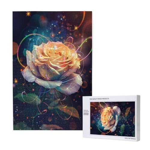 Blume Puzzle 300 Teile Erwachsene, DIY Fantasie Puzzle Design für Erwachsene und Kinder ab 5 Jahren, HD Farbe Puzzel mit Geschenkbox Verpackung for Zimmer Deko Wohnzimmer, Geschenke für Frauen -9602 von Wjffnzbz