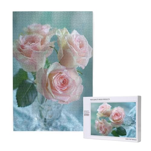 Blume Puzzle 300 Teile Erwachsene, DIY Rosa Puzzle Design für Erwachsene und Kinder ab 5 Jahren, HD Farbe Puzzel mit Geschenkbox Verpackung for Wand Zimmer Deko Wohnzimmer, Geschenke für Frauen -8307 von Wjffnzbz