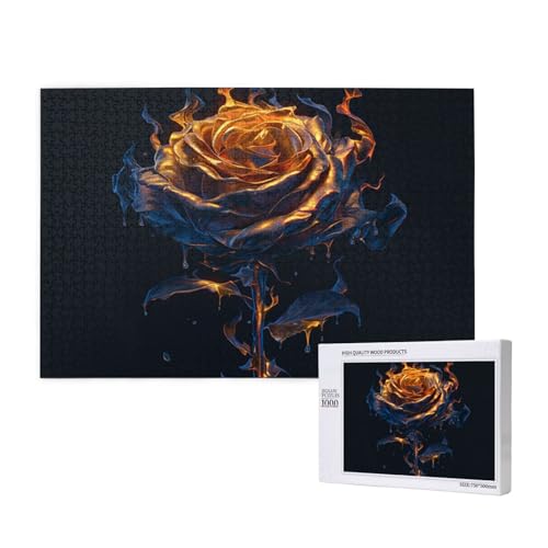 Blume Puzzle 500 Teile Erwachsene, DIY Fantasie Puzzle Design für Erwachsene und Kinder ab 5 Jahren, HD Farbe Puzzel mit Geschenkbox Verpackung for Zimmer Deko Wohnzimmer, Geschenke für Frauen -1498 von Wjffnzbz