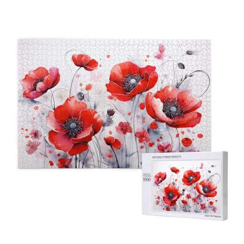 Blume Puzzle 500 Teile Erwachsene, DIY Kunst Puzzle Design für Erwachsene und Kinder ab 5 Jahren, HD Farbe Puzzel mit Geschenkbox Verpackung for Wand Zimmer Deko Wohnzimmer, Geschenke für Frauen -4053 von Wjffnzbz