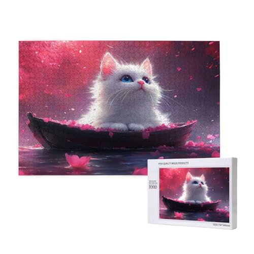 Boot Puzzle 300 Teile Erwachsene, DIY Katze Puzzle Design für Erwachsene und Kinder ab 5 Jahren, HD Farbe Puzzel mit Geschenkbox Verpackung for Wand Zimmer Deko Wohnzimmer, Geschenke für Frauen -227 von Wjffnzbz