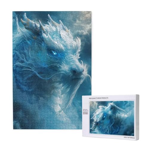 Drachen Puzzle 300 Teile Erwachsene, DIY Fantasie Puzzle Design für Erwachsene und Kinder ab 5 Jahren, HD Farbe Puzzel mit Geschenkbox Verpackung for Zimmer Deko Wohnzimmer, Geschenke für Frauen -7987 von Wjffnzbz