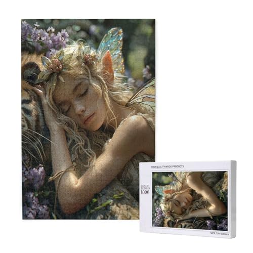 Elf Puzzle 500 Teile Erwachsene, DIY Tiger Puzzle Design für Erwachsene und Kinder ab 5 Jahren, HD Farbe Puzzel mit Geschenkbox Verpackung for Wand Zimmer Deko Wohnzimmer, Geschenke für Frauen -6073 von Wjffnzbz