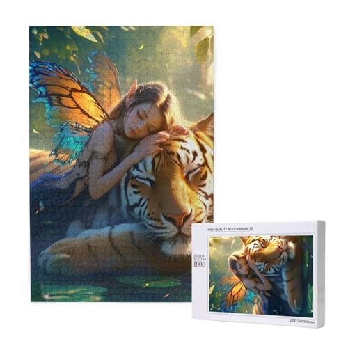 Elf Puzzle 500 Teile Erwachsene, DIY Tiger Puzzle Design für Erwachsene und Kinder ab 5 Jahren, HD Farbe Puzzel mit Geschenkbox Verpackung for Wand Zimmer Deko Wohnzimmer, Geschenke für Frauen -8698 von Wjffnzbz