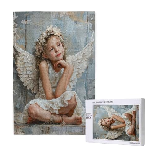 Engel Puzzle 300 Teile Erwachsene, DIY Blume Puzzle Design für Erwachsene und Kinder ab 5 Jahren, HD Farbe Puzzel mit Geschenkbox Verpackung for Wand Zimmer Deko Wohnzimmer, Geschenke für Frauen -6192 von Wjffnzbz