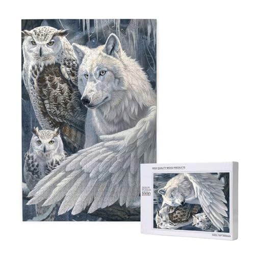 Eule Puzzle 300 Teile Erwachsene, DIY Wolf Puzzle Design für Erwachsene und Kinder ab 5 Jahren, HD Farbe Puzzel mit Geschenkbox Verpackung for Wand Zimmer Deko Wohnzimmer, Geschenke für Frauen -8962 von Wjffnzbz