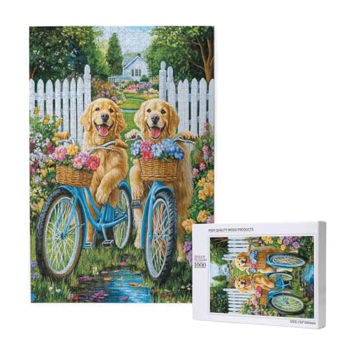 Fahrrad Puzzle 300 Teile Erwachsene, 5D DIY Hund Puzzle Design für Erwachsene und Kinder ab 5 Jahren, HD Farbe Puzzel mit Geschenkbox Verpackung for Zimmer Deko Wohnzimmer, Geschenke für Frauen -5412 von Wjffnzbz