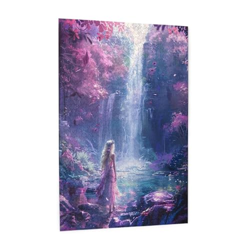 Fallen Puzzle 1000 Teile Erwachsene, 5D DIY Frau Puzzle Design für Erwachsene und Kinder ab 5 Jahren, HD Farbe Puzzel mit Geschenkbox Verpackung for Zimmer Deko Wohnzimmer, Geschenke für Frauen -7089 von Wjffnzbz