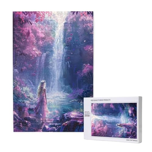 Fallen Puzzle 1000 Teile Erwachsene, 5D DIY Frau Puzzle Design für Erwachsene und Kinder ab 5 Jahren, HD Farbe Puzzel mit Geschenkbox Verpackung for Zimmer Deko Wohnzimmer, Geschenke für Frauen -7089 von Wjffnzbz