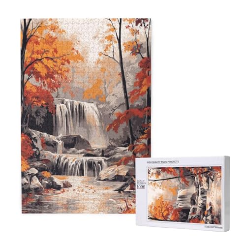 Fallen Puzzle 500 Teile Erwachsene, DIY Wald Puzzle Design für Erwachsene und Kinder ab 5 Jahren, HD Farbe Puzzel mit Geschenkbox Verpackung for Wand Zimmer Deko Wohnzimmer, Geschenke für Frauen -6923 von Wjffnzbz