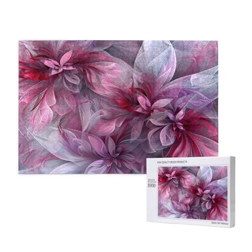 Fantasie Puzzle 1000 Teile Erwachsene, DIY Blume Puzzle Design für Erwachsene und Kinder ab 5 Jahren, HD Farbe Puzzel mit Geschenkbox Verpackung for Zimmer Deko Wohnzimmer, Geschenke für Frauen -1339 von Wjffnzbz