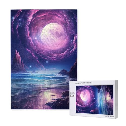 Fantasie Puzzle 300 Teile Erwachsene, 5D DIY Mond Puzzle Design für Erwachsene und Kinder ab 5 Jahren, HD Farbe Puzzel mit Geschenkbox Verpackung for Zimmer Deko Wohnzimmer, Geschenke für Frauen -5317 von Wjffnzbz