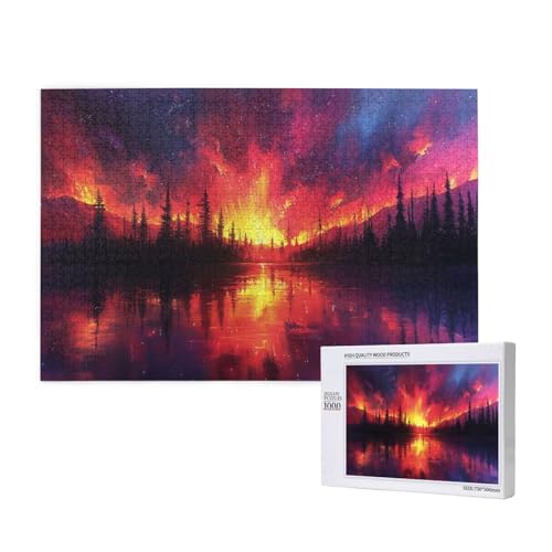 Fantasie Puzzle 500 Teile Erwachsene, Landschaft Puzzle Design für Erwachsene und Kinder ab 5 Jahren, HD Farbe Puzzel mit Geschenkbox Verpackung for Zimmer Deko Wohnzimmer, Geschenke für Frauen -1423 von Wjffnzbz